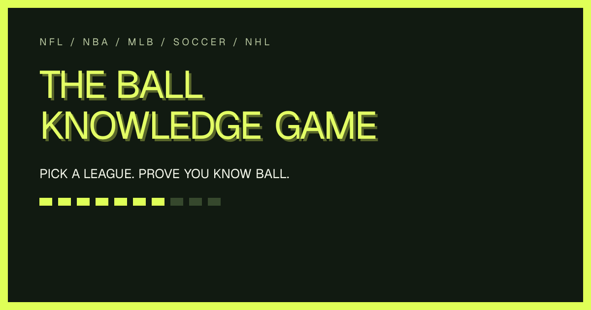 The Ball Knowledge Game — Prove your ball knowledge.